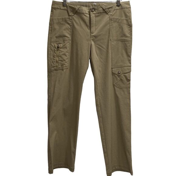 Athleta Tan Khaki Outdoor Utility Hiking Cargo Pants Sz 12 Style #219042 Pockets - Picture 2 of 11